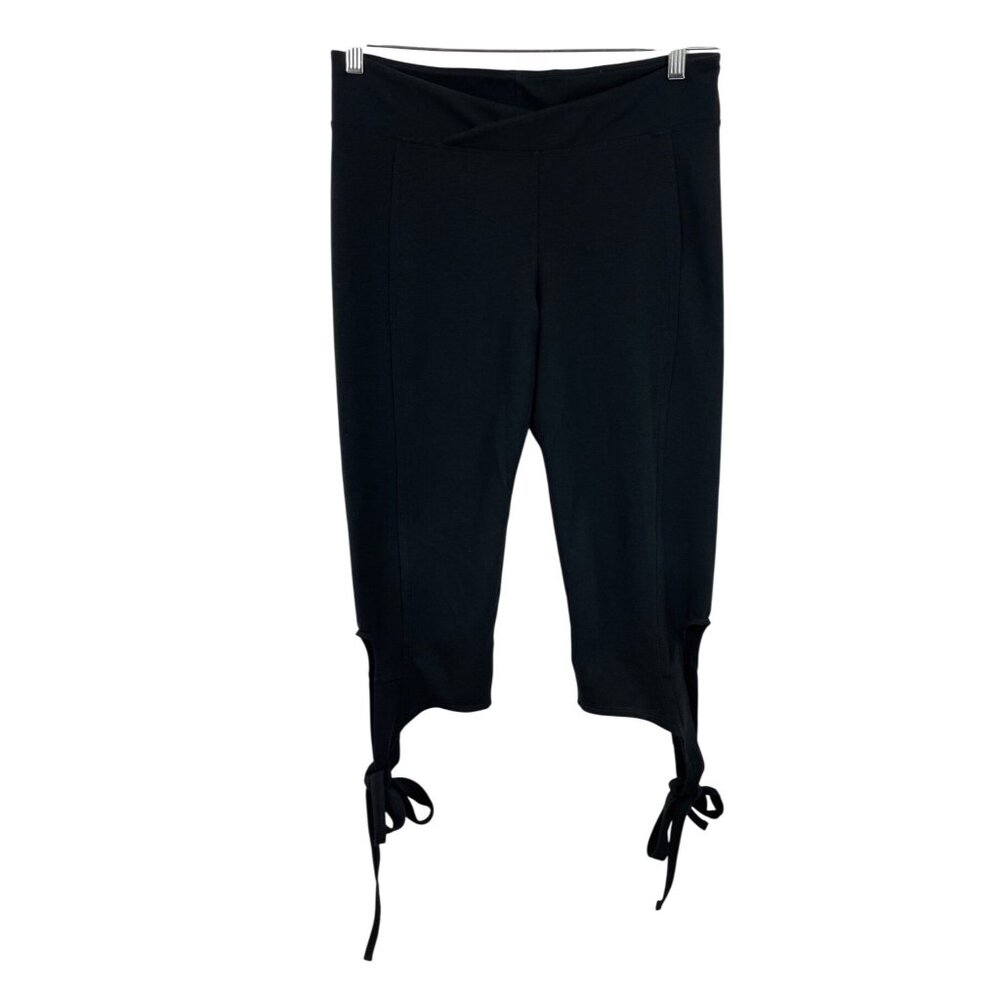 FP Movement Black Leggings Women Size Large Free People Tie Ankle Yoga Pant